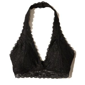 Hollister Black Lace Halter Bralette